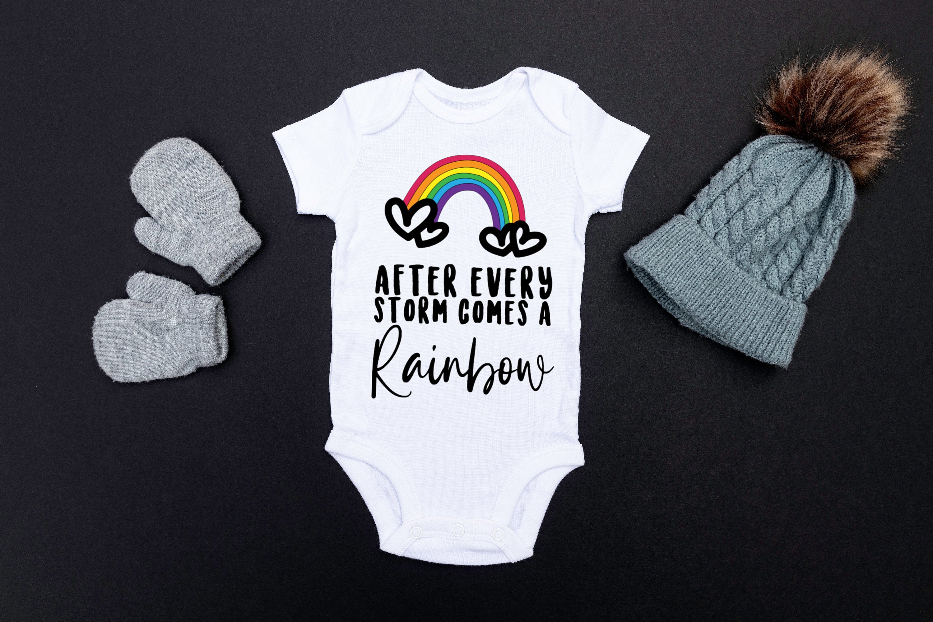 Cute Rainbow Baby Onesie